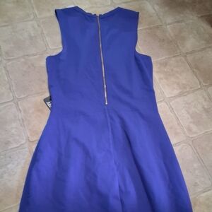 Express Royal Blue Midi Dress with Front Cutout New And Worn Once Striped One